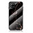 Coque Contour Silicone et Vitre Motif Fantaisie Miroir Etui Housse pour Samsung Galaxy A42 5G Or et Noir