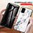 Coque Contour Silicone et Vitre Motif Fantaisie Miroir Etui Housse pour Samsung Galaxy A51 5G Petit