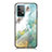 Coque Contour Silicone et Vitre Motif Fantaisie Miroir Etui Housse pour Samsung Galaxy A52 4G Vert