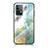 Coque Contour Silicone et Vitre Motif Fantaisie Miroir Etui Housse pour Samsung Galaxy A52 5G Vert