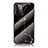 Coque Contour Silicone et Vitre Motif Fantaisie Miroir Etui Housse pour Samsung Galaxy A72 4G Or et Noir