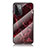 Coque Contour Silicone et Vitre Motif Fantaisie Miroir Etui Housse pour Samsung Galaxy A72 4G Rouge