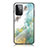 Coque Contour Silicone et Vitre Motif Fantaisie Miroir Etui Housse pour Samsung Galaxy A72 5G Vert