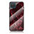 Coque Contour Silicone et Vitre Motif Fantaisie Miroir Etui Housse pour Samsung Galaxy F12 Rouge