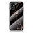 Coque Contour Silicone et Vitre Motif Fantaisie Miroir Etui Housse pour Samsung Galaxy F23 5G Or et Noir