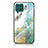 Coque Contour Silicone et Vitre Motif Fantaisie Miroir Etui Housse pour Samsung Galaxy F62 5G Vert