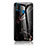 Coque Contour Silicone et Vitre Motif Fantaisie Miroir Etui Housse pour Samsung Galaxy M21 Or et Noir