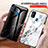 Coque Contour Silicone et Vitre Motif Fantaisie Miroir Etui Housse pour Samsung Galaxy M21 Petit