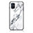 Coque Contour Silicone et Vitre Motif Fantaisie Miroir Etui Housse pour Samsung Galaxy M31s Blanc