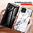 Coque Contour Silicone et Vitre Motif Fantaisie Miroir Etui Housse pour Samsung Galaxy M33 5G Petit