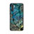 Coque Contour Silicone et Vitre Motif Fantaisie Miroir Etui Housse pour Samsung Galaxy Note 10 Plus Bleu