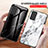 Coque Contour Silicone et Vitre Motif Fantaisie Miroir Etui Housse pour Samsung Galaxy Note 20 5G Petit