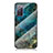 Coque Contour Silicone et Vitre Motif Fantaisie Miroir Etui Housse pour Samsung Galaxy S20 FE 4G Bleu