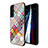 Coque Contour Silicone et Vitre Motif Fantaisie Miroir Etui Housse pour Samsung Galaxy S21 Plus 5G Colorful