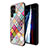 Coque Contour Silicone et Vitre Motif Fantaisie Miroir Etui Housse pour Samsung Galaxy S23 Ultra 5G Colorful