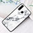 Coque Contour Silicone et Vitre Motif Fantaisie Miroir Etui Housse pour Vivo iQOO U3 4G Blanc