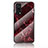 Coque Contour Silicone et Vitre Motif Fantaisie Miroir Etui Housse pour Vivo iQOO Z3 5G Rouge