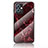 Coque Contour Silicone et Vitre Motif Fantaisie Miroir Etui Housse pour Vivo iQOO Z6 5G Rouge