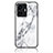 Coque Contour Silicone et Vitre Motif Fantaisie Miroir Etui Housse pour Vivo iQOO Z6 Lite 5G Blanc