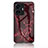 Coque Contour Silicone et Vitre Motif Fantaisie Miroir Etui Housse pour Vivo iQOO Z6 Lite 5G Rouge