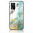 Coque Contour Silicone et Vitre Motif Fantaisie Miroir Etui Housse pour Vivo V21 5G Vert