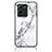 Coque Contour Silicone et Vitre Motif Fantaisie Miroir Etui Housse pour Vivo V25 Pro 5G Blanc