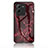 Coque Contour Silicone et Vitre Motif Fantaisie Miroir Etui Housse pour Vivo V25 Pro 5G Rouge