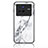 Coque Contour Silicone et Vitre Motif Fantaisie Miroir Etui Housse pour Vivo X80 5G Blanc