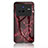 Coque Contour Silicone et Vitre Motif Fantaisie Miroir Etui Housse pour Vivo X80 5G Rouge