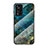 Coque Contour Silicone et Vitre Motif Fantaisie Miroir Etui Housse pour Xiaomi Poco M4 Pro 5G Bleu