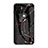 Coque Contour Silicone et Vitre Motif Fantaisie Miroir Etui Housse pour Xiaomi Redmi A1 Plus Or et Noir