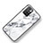 Coque Contour Silicone et Vitre Motif Fantaisie Miroir Etui Housse pour Xiaomi Redmi Note 11 4G (2021) Blanc