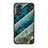 Coque Contour Silicone et Vitre Motif Fantaisie Miroir Etui Housse pour Xiaomi Redmi Note 11 4G (2022) Bleu