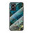 Coque Contour Silicone et Vitre Motif Fantaisie Miroir Etui Housse pour Xiaomi Redmi Note 11E 5G Bleu