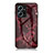 Coque Contour Silicone et Vitre Motif Fantaisie Miroir Etui Housse pour Xiaomi Redmi Note 12 4G Rouge