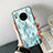 Coque Contour Silicone et Vitre Motif Fantaisie Miroir Etui Housse S02 pour Huawei Mate 30 Bleu Ciel