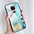 Coque Contour Silicone et Vitre Motif Fantaisie Miroir S01 pour Huawei Mate 20 Bleu