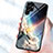 Coque Contour Silicone et Vitre Paillette Etoile Miroir Etui Housse S01 pour Samsung Galaxy S21 Ultra 5G Petit