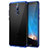 Coque Contour Silicone et Vitre Transparente Mat pour Huawei Maimang 6 Bleu