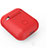 Coque de Protection en Silicone avec Mousqueton pour Boitier de Charge de Airpods A03 Rouge Petit