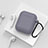 Coque de Protection en Silicone avec Mousqueton pour Boitier de Charge de Airpods C02 Gris