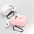 Coque de Protection en Silicone avec Mousqueton pour Boitier de Charge de Airpods C02 Petit