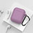 Coque de Protection en Silicone avec Mousqueton pour Boitier de Charge de Airpods C02 Violet