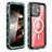 Coque Etanche Contour Silicone et Plastique Housse Etui Waterproof 360 Degres avec Mag-Safe Magnetic Magnetique HJ1 pour Apple iPhone 14 Pro Max Vert