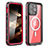 Coque Etanche Contour Silicone et Plastique Housse Etui Waterproof 360 Degres avec Mag-Safe Magnetic Magnetique HJ1 pour Apple iPhone 14 Pro Rouge