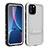 Coque Etanche Contour Silicone et Plastique Housse Etui Waterproof 360 Degres avec Support pour Apple iPhone 11 Pro Blanc