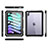 Coque Etanche Contour Silicone et Plastique Housse Etui Waterproof 360 Degres pour Apple iPad Mini 6 Noir Petit