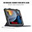 Coque Etanche Contour Silicone et Plastique Housse Etui Waterproof 360 Degres W01 pour Apple iPad 10.2 (2021) Noir Petit