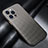 Coque Fibre de Carbone Housse Etui Luxe Serge pour Apple iPhone 13 Pro Gris