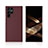 Coque Fibre de Carbone Housse Etui Luxe Serge T01 pour Samsung Galaxy S24 Ultra 5G Rouge